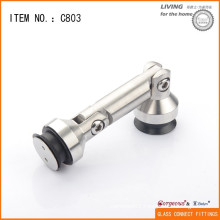 Wall-glass double adjusting angle corner connector stainless steel wall mount glass clamp